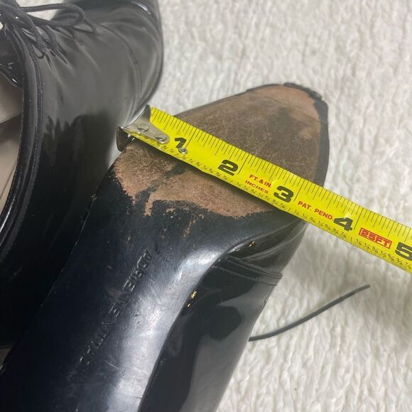 Adrienne Vittadini Leather Black Patent Lace-Up Boots SZ9M - Picture 11 of 12